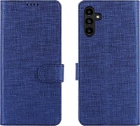 Samsung Galaxy A13 5G Kék Vászon Tok Mágneses Kártyatartóval 8