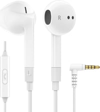 LUDOS Ferox Vezetékes Fülhallgató Mikrofonnal - 3,5 mm Jack, Mély Basszus, iPhone/Samsung/Huawei Kompatibilis Fehér Füldugó 1