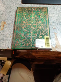 Paperblanks 2027 Smaragdno zeleni cvjetni Grande tjedni planer, 1 tjedan = 2 stranice, vertikalni — oštećena stražnja korica (stanje: vidi 2. sliku) 2