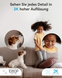 Blurams 360°-os 2K WiFi beltéri kamera, Alexa-kompatibilis, éjjellátó, háziállat figyelő 5
