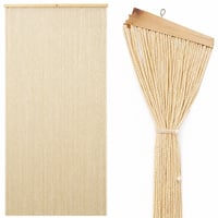 Ezcasch Fa zavjesa s perlicama, ručni rad, bež, 90x200 cm, 90 niti — neispravno, djelomično funkcionalno: gornji dio slomljen (stanje: vidi 2. sliku) 1