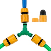 YUNLEX Műanyag Kerti Locsolótömlő Csatlakozó 1/2" - 10 db-os Készlet Gyorscsatlakozóval, Vízálló, Rozsdamentes Tömlőadapter Öntözőrendszerek 3