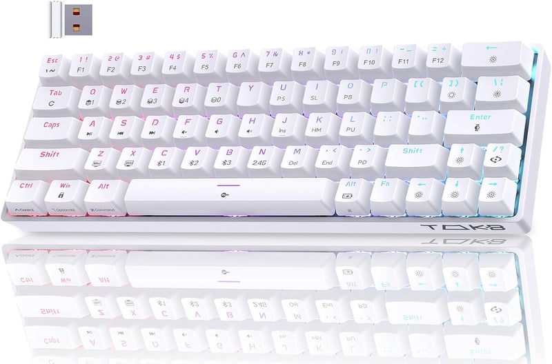 TMKB T63 Wireless Mechanikus Gamer Billentyűzet 60% RGB Háttérvilágítás Bluetooth