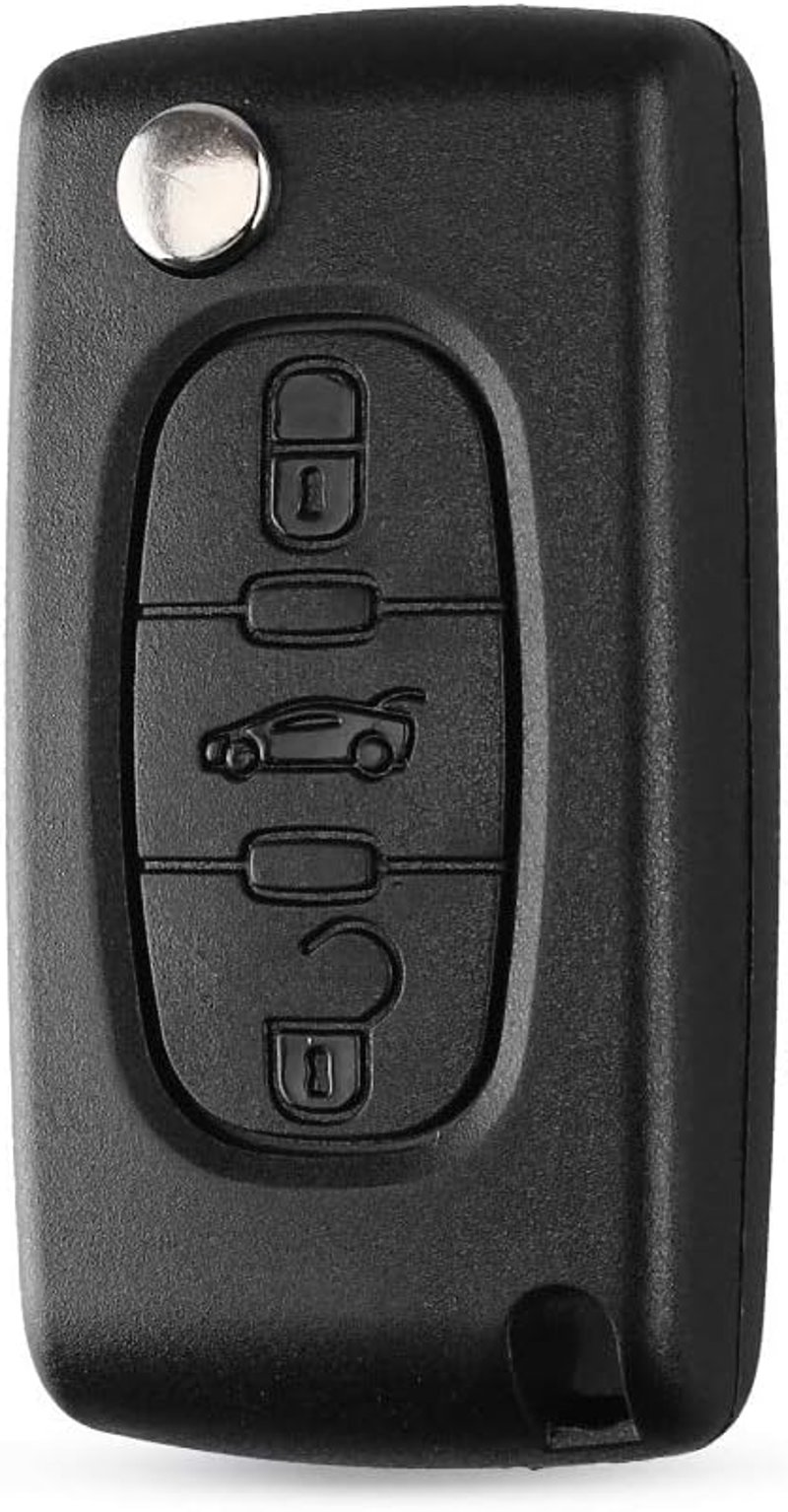 ENERGY 01 Autókulcs Ház Citroen C2-C8 és Peugeot 207-5008 Modellekhez - 3 Gombos Távirányító Tok - Kompatibilis Fiat Ulysse Járművekkel