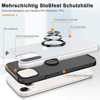 Apple iPhone 14 Szürke Mágneses Gyűrűs Szilikon Védőtok 3