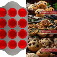 Wilton 12 lyukú szilikon muffinsütő acél kerettel 9