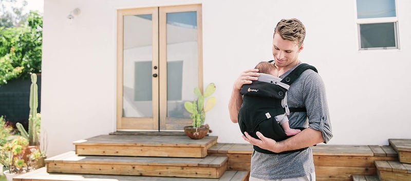 Ergobaby Újszülött Betét Original Collection - Szürke Pamut Babahordozó Kiegészítő 3,2-5,5 kg Babáknak, Géppel Mosható