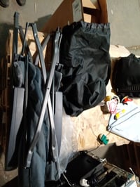 Skladacia kempingová stolička EVER ADVANCED s vysokým operadlom, 4 — Vankúše sú vysedené a podstavy opotrebované (stav: pozri 2. obrázok) 2