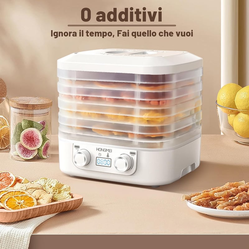 MeYuxg 5 szintes ételszárító gép, 48 órás időzítővel, 35-70°C
