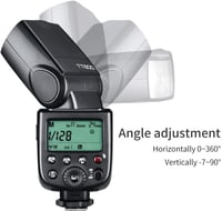 Godox TT600 2.4G Vezeték Nélküli Vaku GN60 1/8000s HSS - Canon Nikon Pentax Olympus Fujifilm Kompatibilis Rendszervaku 3