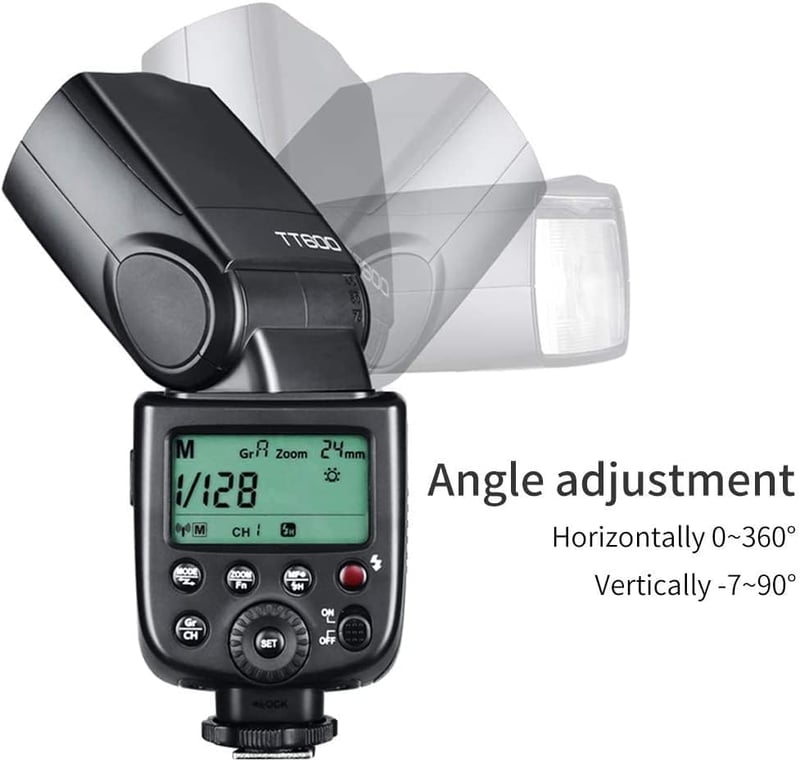 Godox TT600 2.4G Vezeték Nélküli Vaku GN60 1/8000s HSS - Canon Nikon Pentax Olympus Fujifilm Kompatibilis Rendszervaku
