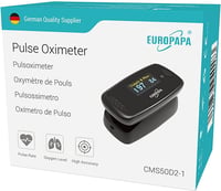 EUROPAPA Fekete Pulzoximéter - Gyors SpO2 Mérő OLED Kijelzővel Felnőtteknek 2