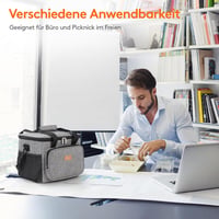Lifewit Hűtőtáska 15L (24 Dobozos) Thermo Táska Ebédhez, Munkába, Iskolába, Strandra, Piknikhez - Vízálló, Szigetelt, Szürke 7