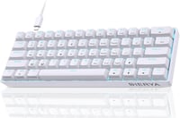 Dierya DK61se Kompakt Mechanikus Gamer Billentyűzet, 61 Gombos, Lineáris Red Switch, Anti-Ghosting, Ergonomikus, USB-C, Fehér 1