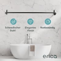 Erica U-alakú zuhanyfüggöny rúd 70x165x70 cm - Falra szerelhető, PVC bevonatú, rozsdamentes, 20 kg teherbírású 5