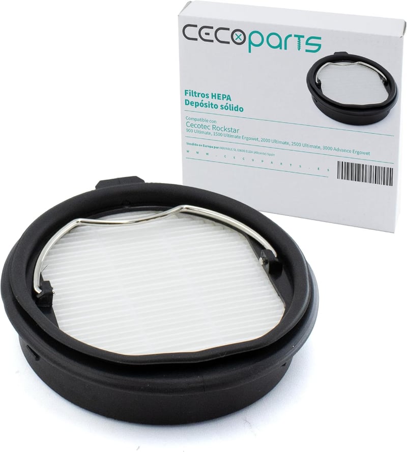 CECOPARTS HEPA porszívó szűrő Cecotec Rockstar 900 Ultimate, 1500 Ultimate Ergowet, 2000 Ultimate, 2500 Ultimate, 3000 Advance Ergowet