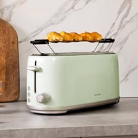 Cecotec 4 szeletes kenyérpirító retro zöld 1630W rozsdamentes acél 4