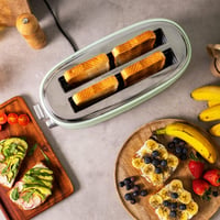 Cecotec 4 szeletes kenyérpirító retro zöld 1630W rozsdamentes acél 3