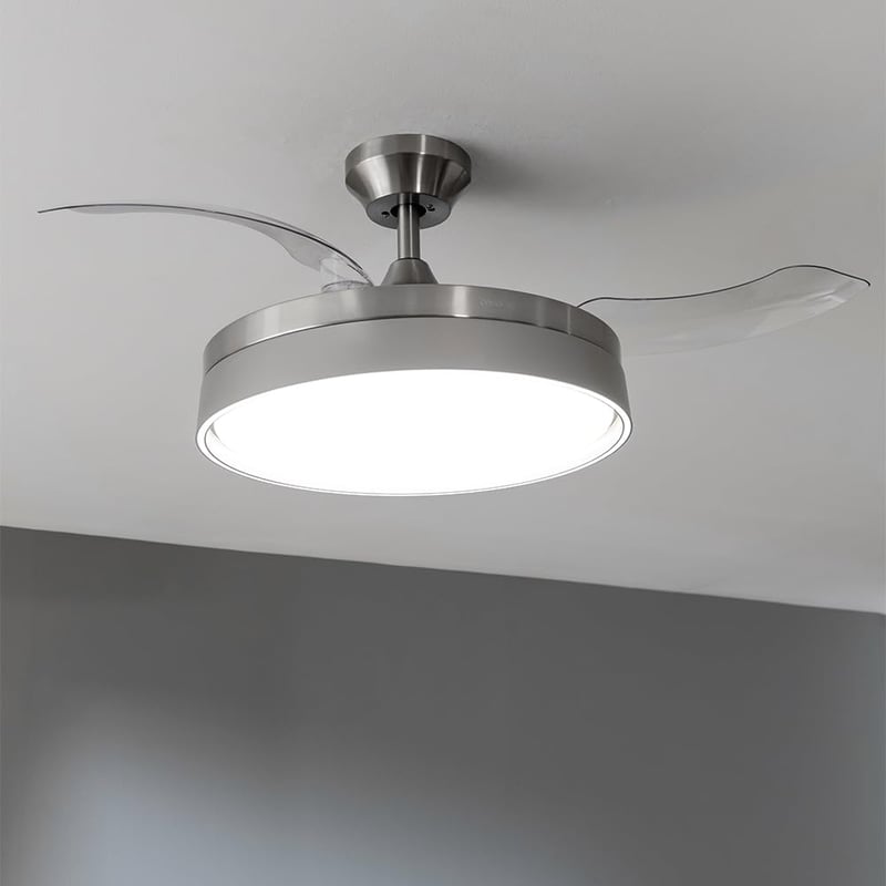 Cecotec Aero 4280 Összecsukható Lapátú Mennyezeti Ventilátor LED Lámpával 106cm - Stainlesssteel