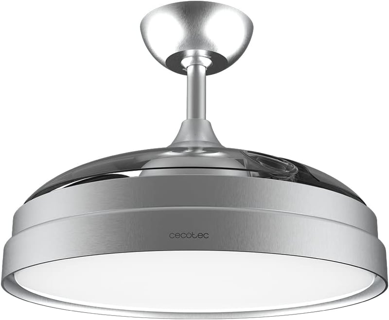 Cecotec Aero 4280 Összecsukható Lapátú Mennyezeti Ventilátor LED Lámpával 106cm - Stainlesssteel