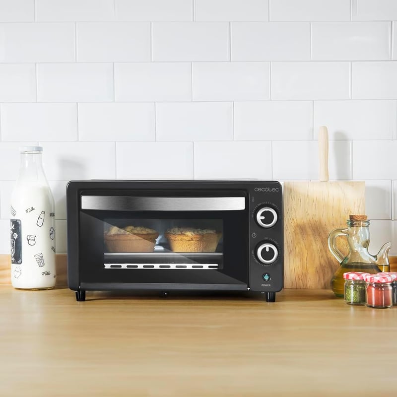 Cecotec Bake&Toast 1090 fekete asztali sütő 10L 1000W időzítővel hőmérséklet szabályozással