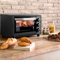 Mini rúra Cecotec Bake&Toast 2300 Black, 23 l, 1500 W, 230 °C, gril a kombinované režimy ohrevu, dvojité sklenené dvierka, 60-minútový časovač, tácka na omrvinky 3