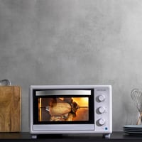 Cuptor electric Cecotec Bake&Toast 3090 White Gyro, 30 L, 1500 W, 5 funcții, rotisor, iluminare interioară, convecție, tavă pentru firimituri 5
