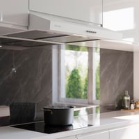 Hotă Cecotec Bolero Flux CM 602200, 60 cm, albă, capacitate de absorbție 220 m3/h, motor 70 W, control mecanic, 3 trepte de viteză 6