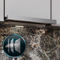 Cecotec Bolero Flux TLM 606500 Teleszkópos Páraelszívó 60 cm Inox, 165 W Motor, 650 m3/h Szívóteljesítmény, Mechanikus Vezérlés, 2 Fokozat, Szénszűrő 7