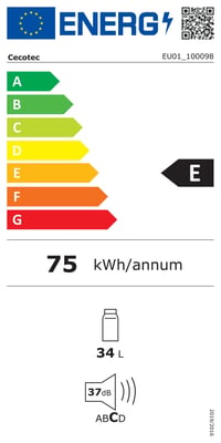 Vitrină pentru vinuri Cecotec Bolero GrandSommelier 1250 CoolCrystal, 12 sticle, răcire termoelectrică, 35 dB, silențioasă, 8-18°C, panou tactil, iluminare LED 10
