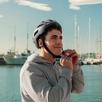 Cască pentru bicicletă și trotinetă Cecotec BrainGuard Flash Urban, mărimea S-M, Bluetooth, încărcare USB-C, lumină frontală, gri, ușoară, reglabilă 3