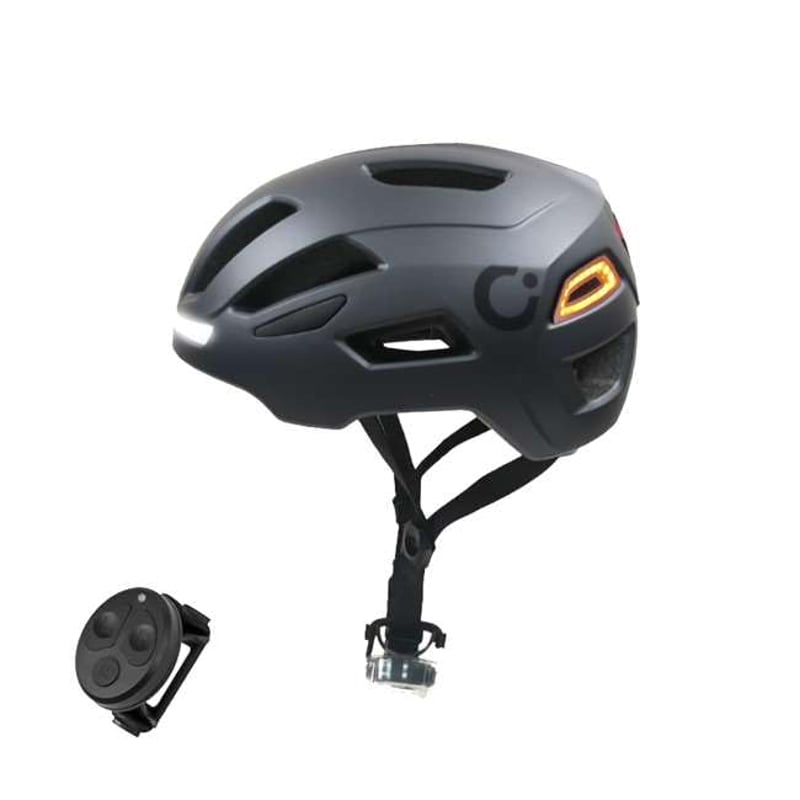 Cască pentru bicicletă și trotinetă Cecotec BrainGuard Flash Urban, mărimea S-M, Bluetooth, încărcare USB-C, lumină frontală, gri, ușoară, reglabilă