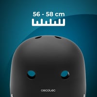 Cască pentru bicicletă și trotinetă electrică Cecotec BrainGuard Urban, mărimea S-M (56-58 cm), negru, omologată, siguranță maximă 4
