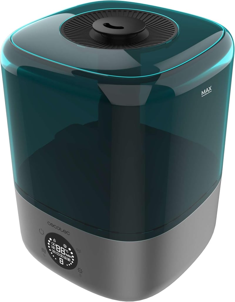 Cecotec Breezecare 2900 okos párásító távirányítóval, 4,5L tartály, érintőképernyő, 8 órás időzítő