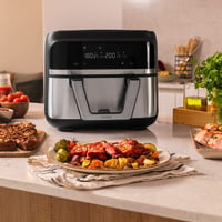 Cecotec Cecofry Dual 9000 Forrólevegős Sütő 9L Osztható Kosárral, 2850W, Digitális Érintőpanel, Kettős Hőmérséklet-szabályozás, 6 Üzemmód 4