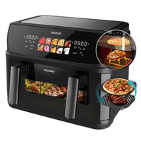 Friteuză cu aer cald Cecotec Cecofry&Grill Duoheat 10000, 10 L, 2800 W, cu fereastră de vizualizare, gătire cu conținut scăzut de grăsimi 1