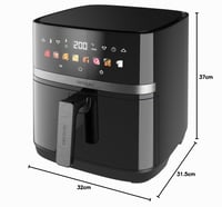 Teplovzdušná fritéza Cecotec Cecofry&Grill Duoheat 8000 s dvojitým grilom, 8 litrov, 2200 W, fritéza 10
