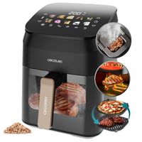 Friteuză cu aer cald Cecotec Cecofry & Grill Smokin' 4500, fără ulei, 4,5 L - Funcție Grill, Plancha, Afumătoare, Rezistență dublă, Gătire uniformă 1