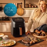 Friteuză cu aer cald Cecotec Cecofry & Grill Smokin' 4500, fără ulei, 4,5 L - Funcție Grill, Plancha, Afumătoare, Rezistență dublă, Gătire uniformă 4