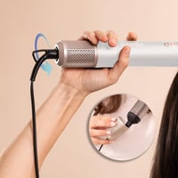 Uscător de păr și perie cu aer cald Cecotec CeramicCare AirGlisse Champagne cu 8 accesorii, 1400W, tehnologie Coanda, 3 trepte de viteză și temperatură 9