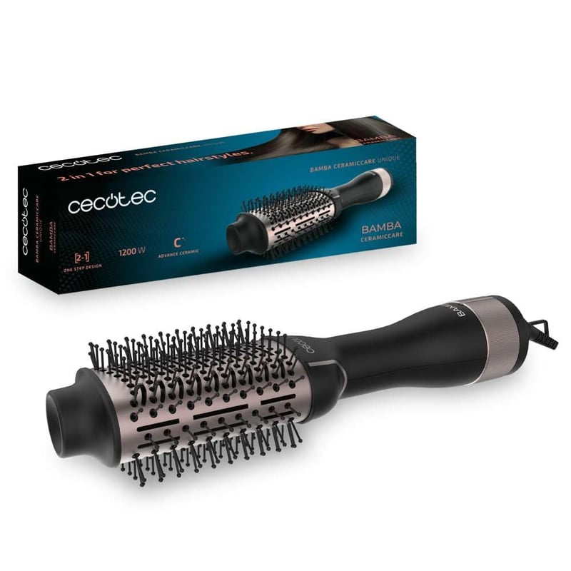 Perie cu aer cald Cecotec CeramicCare Unique 1200 W – Perie de coafat cu înveliș ceramic