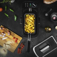 Friteuză electrică Cecotec CleanFry 3000 ProFilter 3 litri, 2000 W, sistem de filtrare OilClean, filtru anti-miros, lavabilă în mașina de spălat vase 3