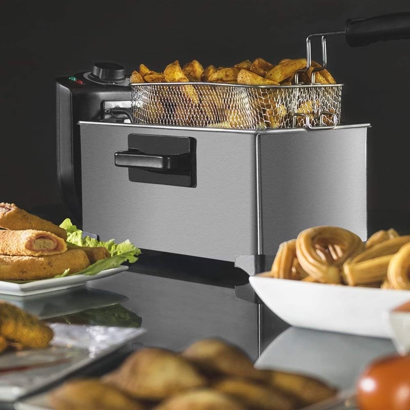 Cecotec CleanFry 3L rozsdamentes olajsütő 190°C-ig, mosogatógépben mosható tálcával