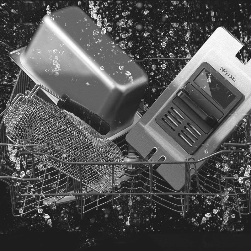Cecotec CleanFry 3L rozsdamentes olajsütő 190°C-ig, mosogatógépben mosható tálcával