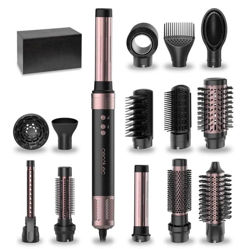 Teplovzdušná kefa Cecotec Coanda CeramicCare 14in1 AirGlam, 1400 W – čierna