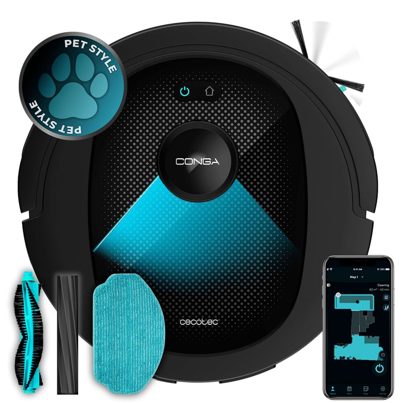 Robotický vysávač Cecotec Conga 8490 Ultimate Ultra Power 4 v 1, laserová navigácia, 7000 Pa