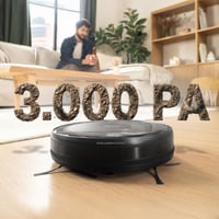 Robotický vysávač Cecotec Conga M10 Advance, 3000 Pa, gyroskopická navigácia, ovládanie cez aplikáciu, výdrž batérie 150 minút, dvojitá bočná kefa, 30x30x7,8 cm, čierny 3