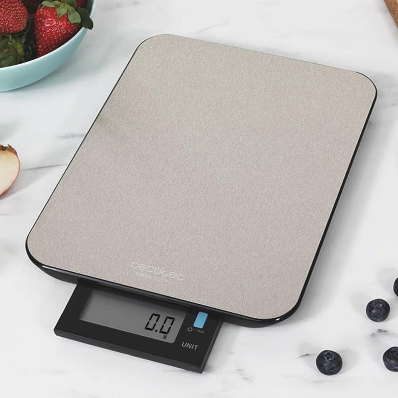 Cecotec Cook Control digitális konyhai mérleg rozsdamentes acél LCD kijelzővel