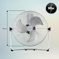Ventilator Industrial Cecotec EnergySilence 4100 Pro, 100 W, 3 Palete Metalice 18 Inch, Motor din Cupru, 3 Viteze, Unghi de Înclinare Reglabil, Sistem de Siguranță 3
