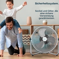Ventilator Industrial Cecotec EnergySilence 5000 Pro, 120 W, 3 Palete Metalice 51 cm (20"), Motor din Cupru, 3 Viteze, Înclinare Reglabilă, Finisaj Cromat 8